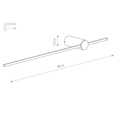 Nowodvorski SABER 10312 LED czarny - kinkiet